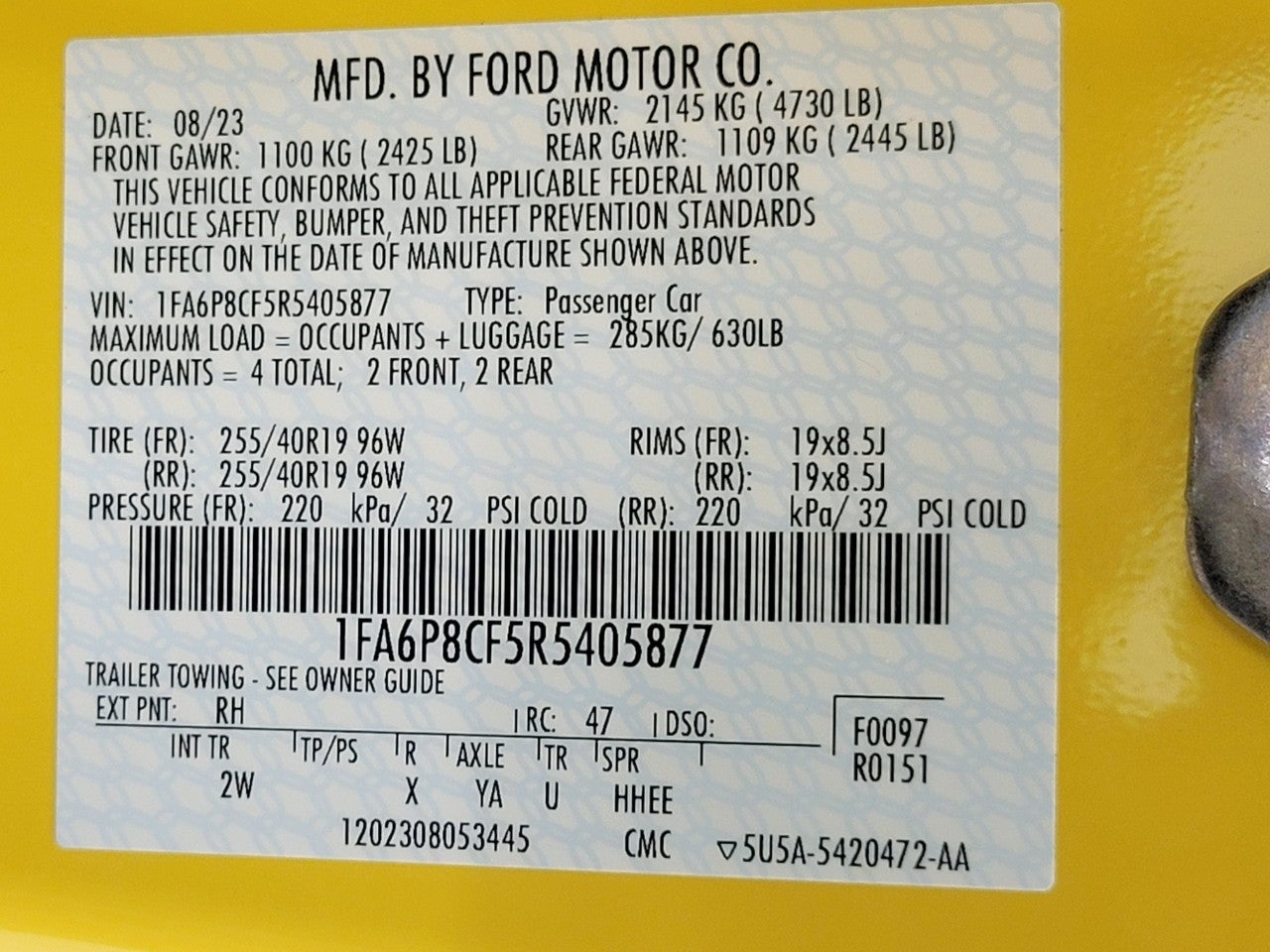 2024 Ford MUSTANG COUPE