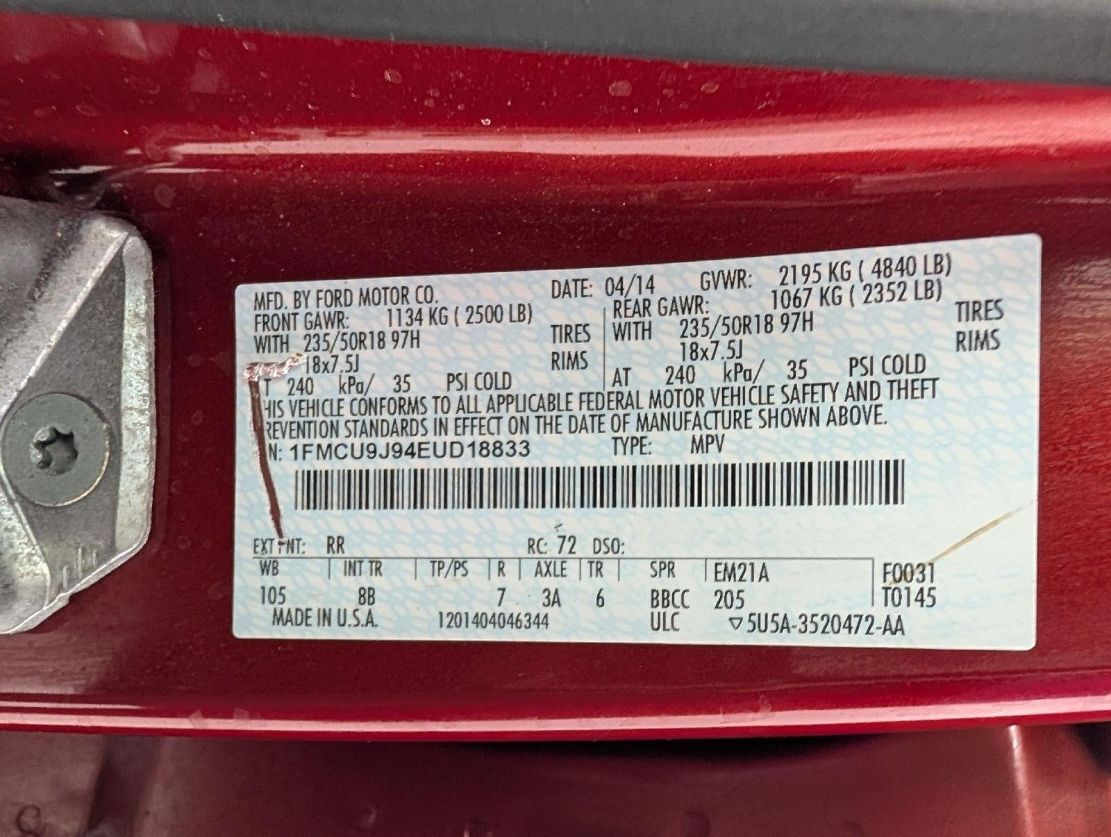 2014 Ford Escape 4WD 4dr Titanium