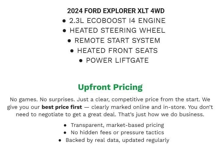 2024 Ford Explorer XLT 4WD