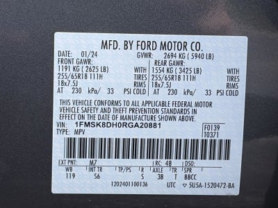 2024 Ford Explorer XLT 4WD