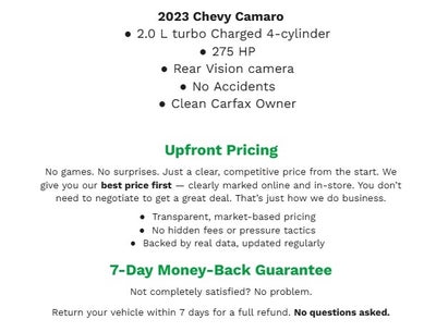 2023 Chevrolet Camaro 2dr Conv LT1