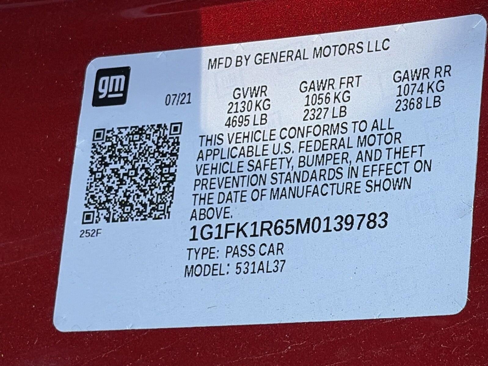 2021 Chevrolet Camaro 2dr Cpe ZL1