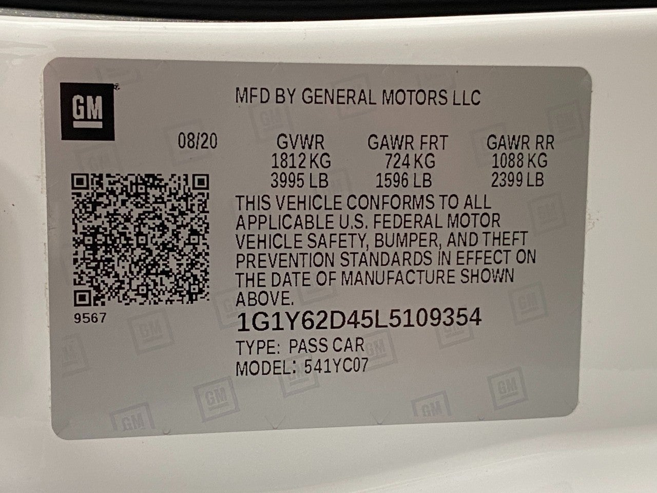 2020 Chevrolet Corvette 2dr Stingray Cpe w/1LT