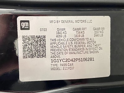 2023 Chevrolet Corvette 2dr Stingray Cpe w/3LT