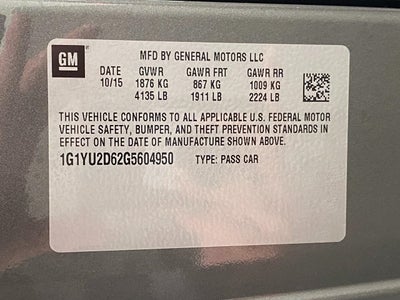 2016 Chevrolet Corvette 2dr Z06 Cpe w/3LZ