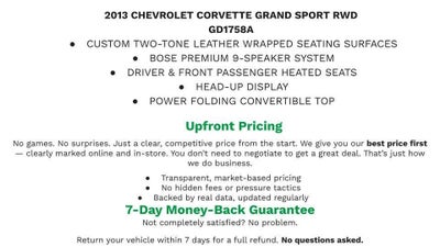 2013 Chevrolet Corvette 2dr Conv Grand Sport w/4LT