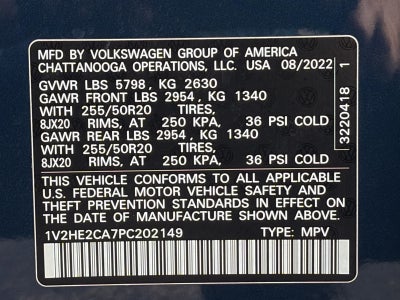 2023 Volkswagen Atlas Cross Sport 3.6L V6 SE w/Technology 4MOTION