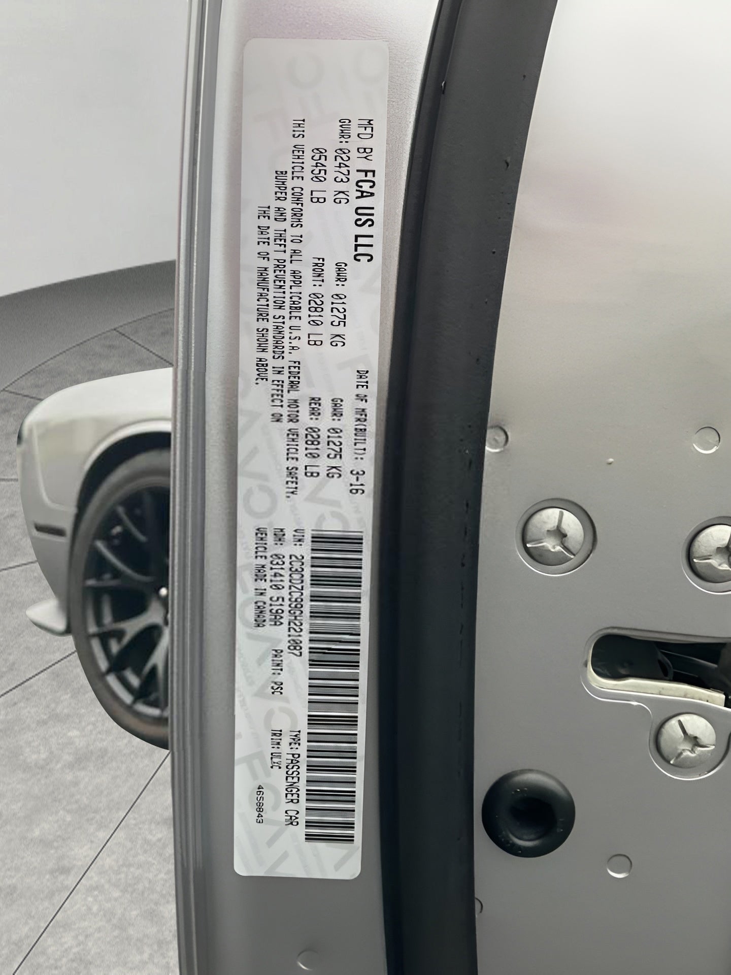 2016 Dodge Challenger 2dr Cpe SRT Hellcat