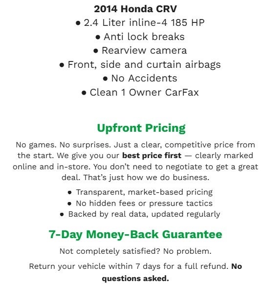 2014 Honda CR-V AWD 5dr EX