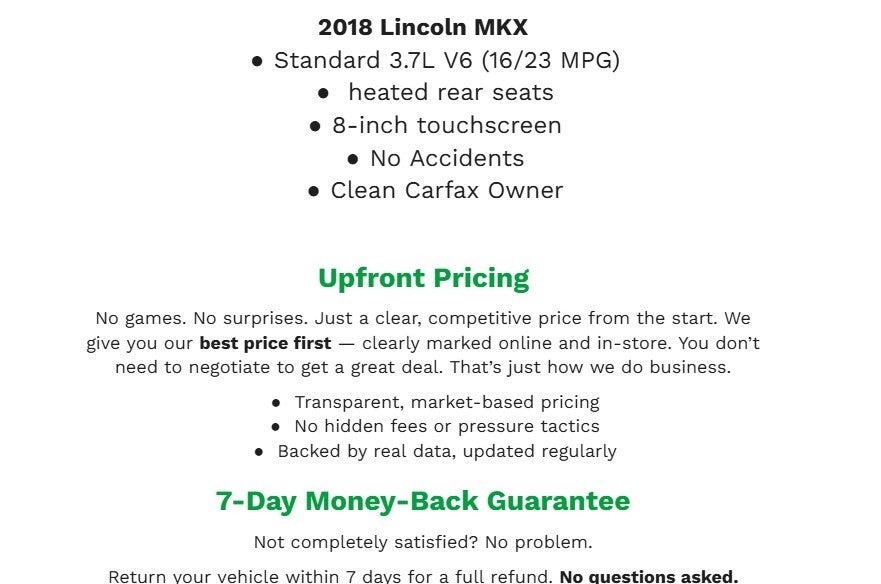 2018 Lincoln MKX Reserve AWD