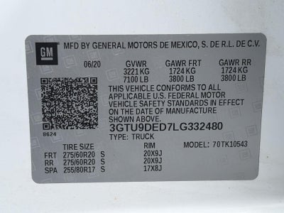 2020 GMC Sierra 1500 4WD Crew Cab 147 SLT