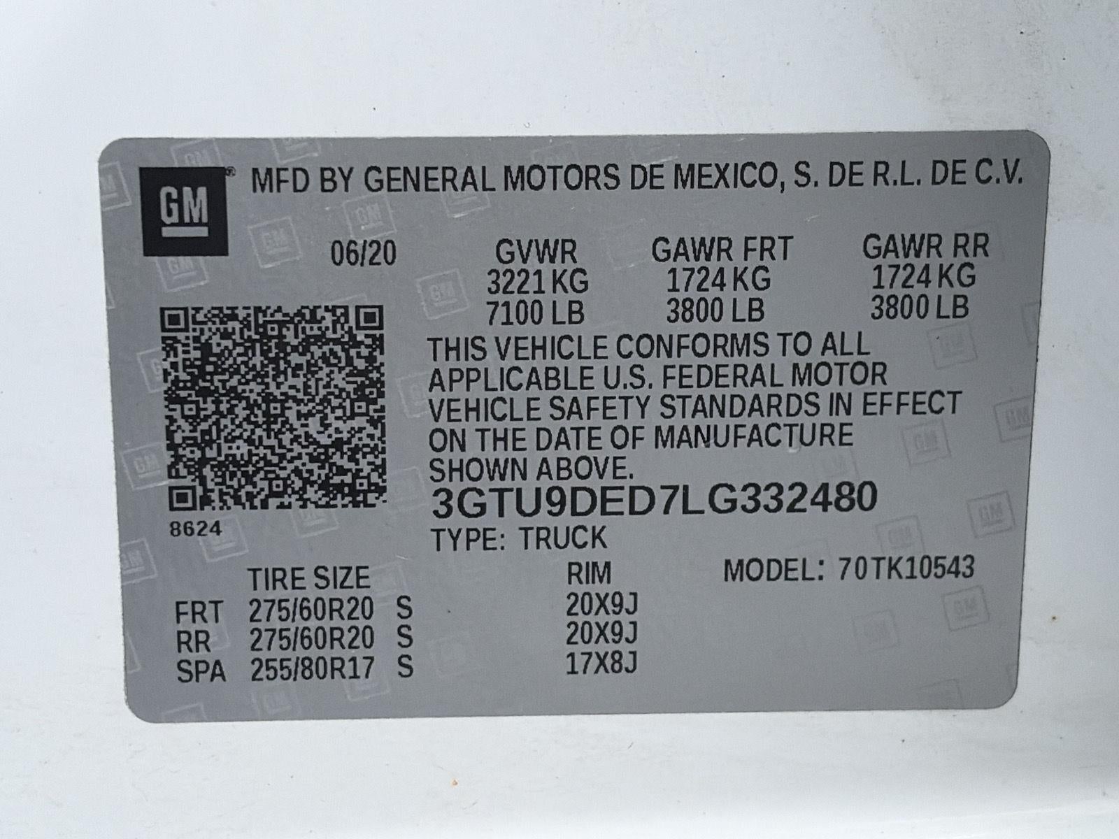 2020 GMC Sierra 1500 4WD Crew Cab 147 SLT