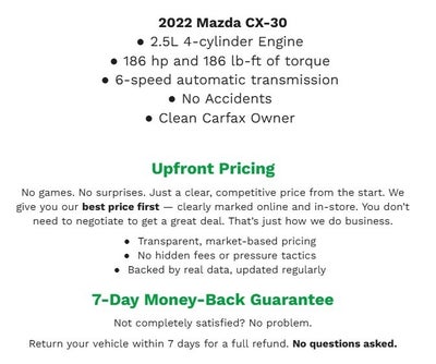 2022 Mazda Mazda CX-30 2.5 S Premium Package AWD