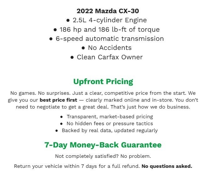 2022 Mazda Mazda CX-30 2.5 S Premium Package AWD