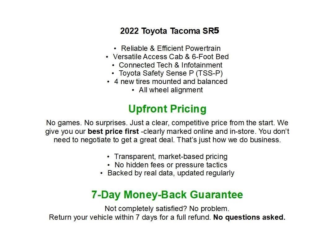 2022 Toyota Tacoma 2WD SR Access Cab 6' Bed I4 AT