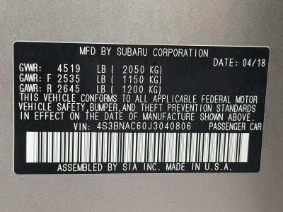 2018 Subaru Legacy 2.5i Premium