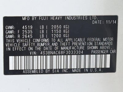 2015 Subaru Legacy 4dr Sdn 2.5i Premium