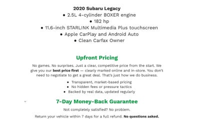 2020 Subaru Legacy Limited CVT