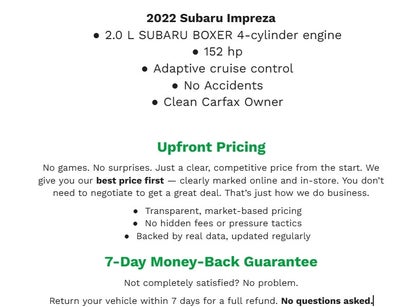 2022 Subaru Impreza Sport 5-door CVT