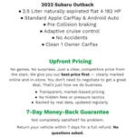 2022 Subaru Outback Premium CVT