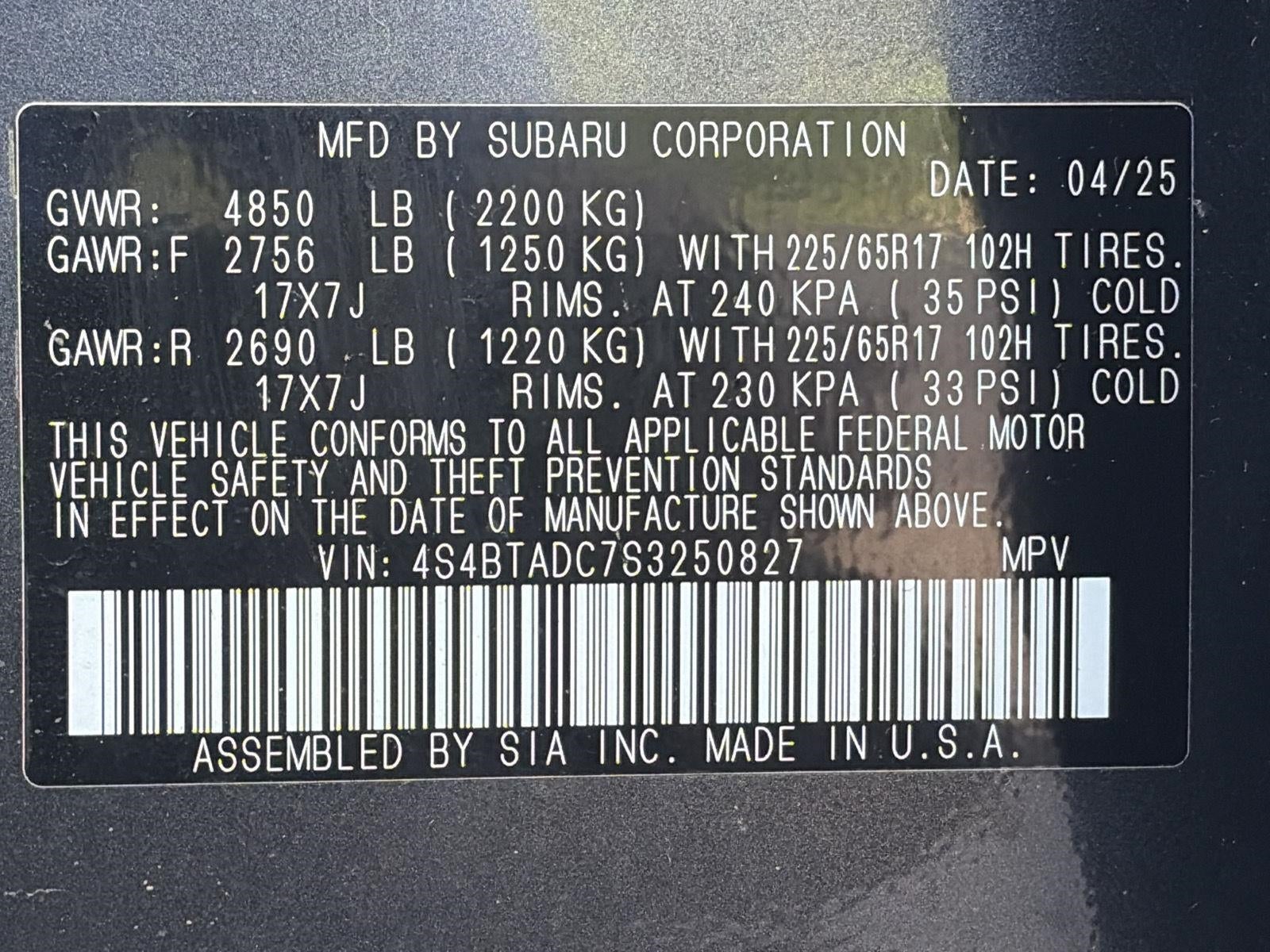 2025 Subaru Outback Premium AWD