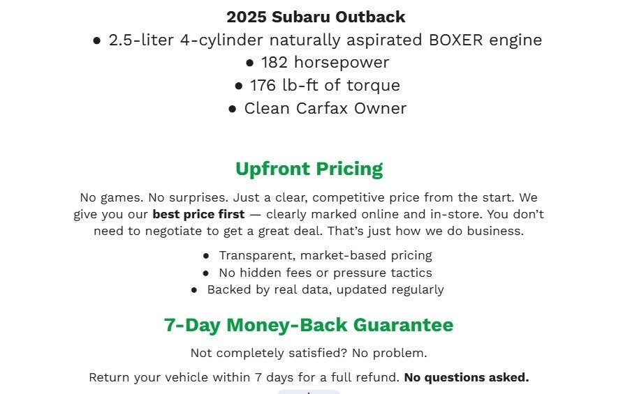 2025 Subaru Outback Premium AWD