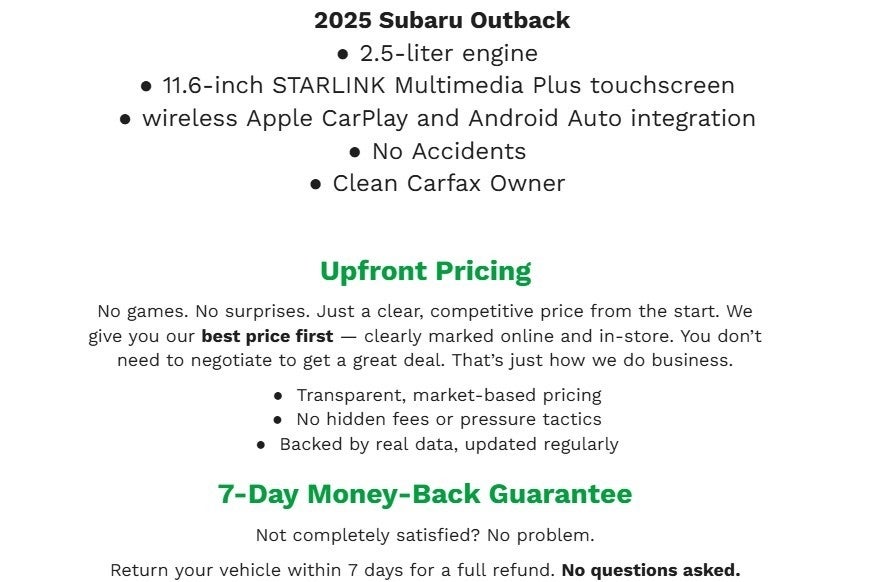 2025 Subaru Outback Premium AWD