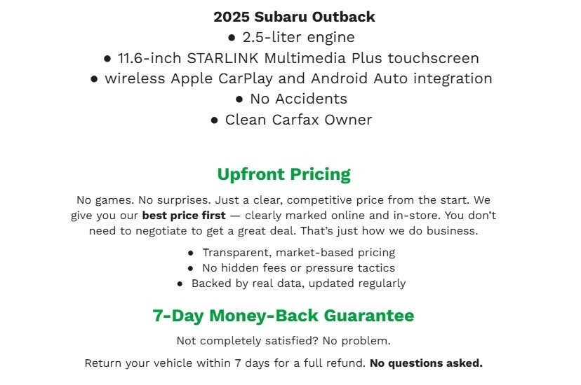 2025 Subaru Outback Premium AWD