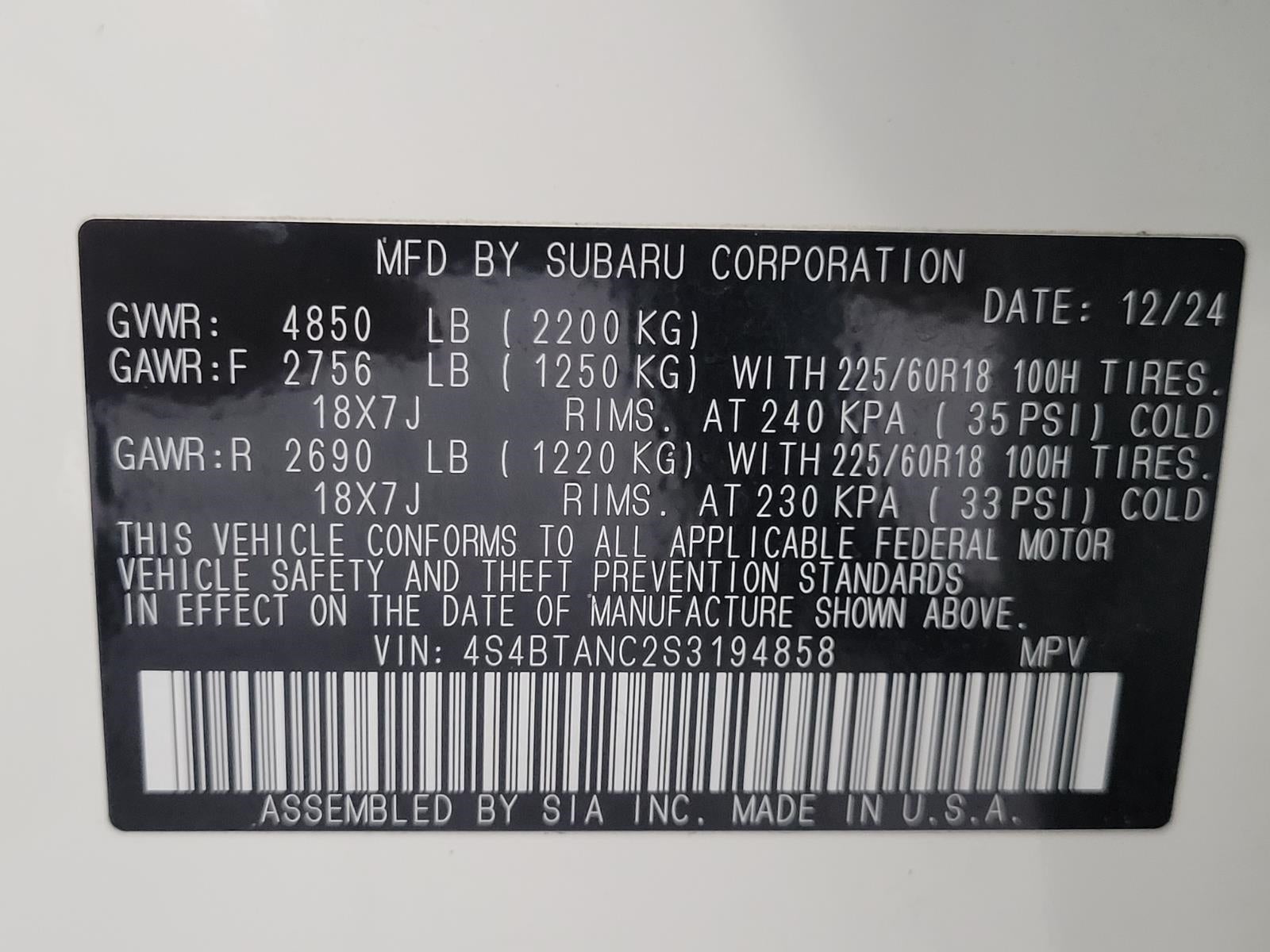 2025 Subaru Outback Limited AWD