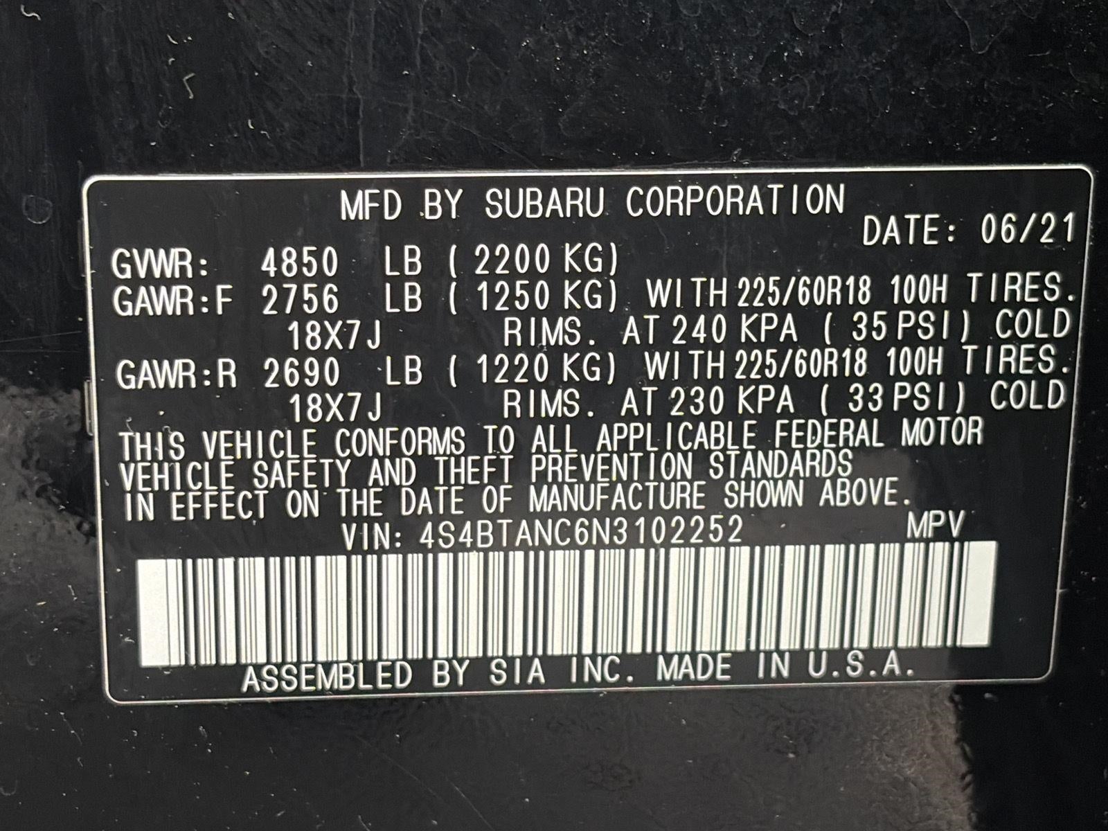 2022 Subaru Outback Limited CVT