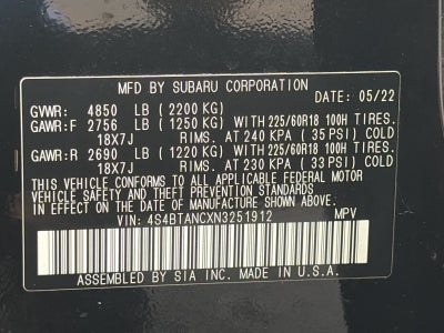 2022 Subaru Outback Limited CVT