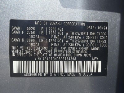 2025 Subaru Outback Limited XT AWD