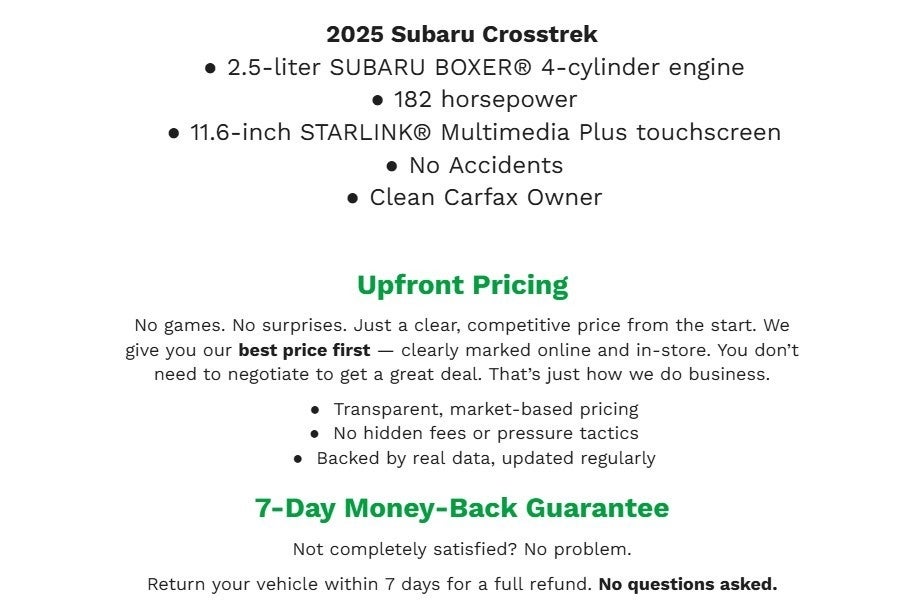 2025 Subaru Crosstrek Limited AWD