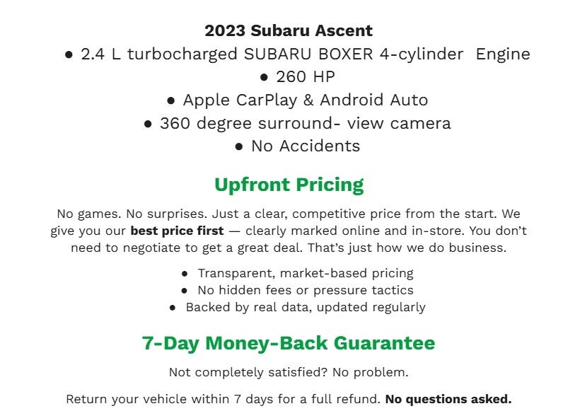 2023 Subaru Ascent Limited 8-Passenger