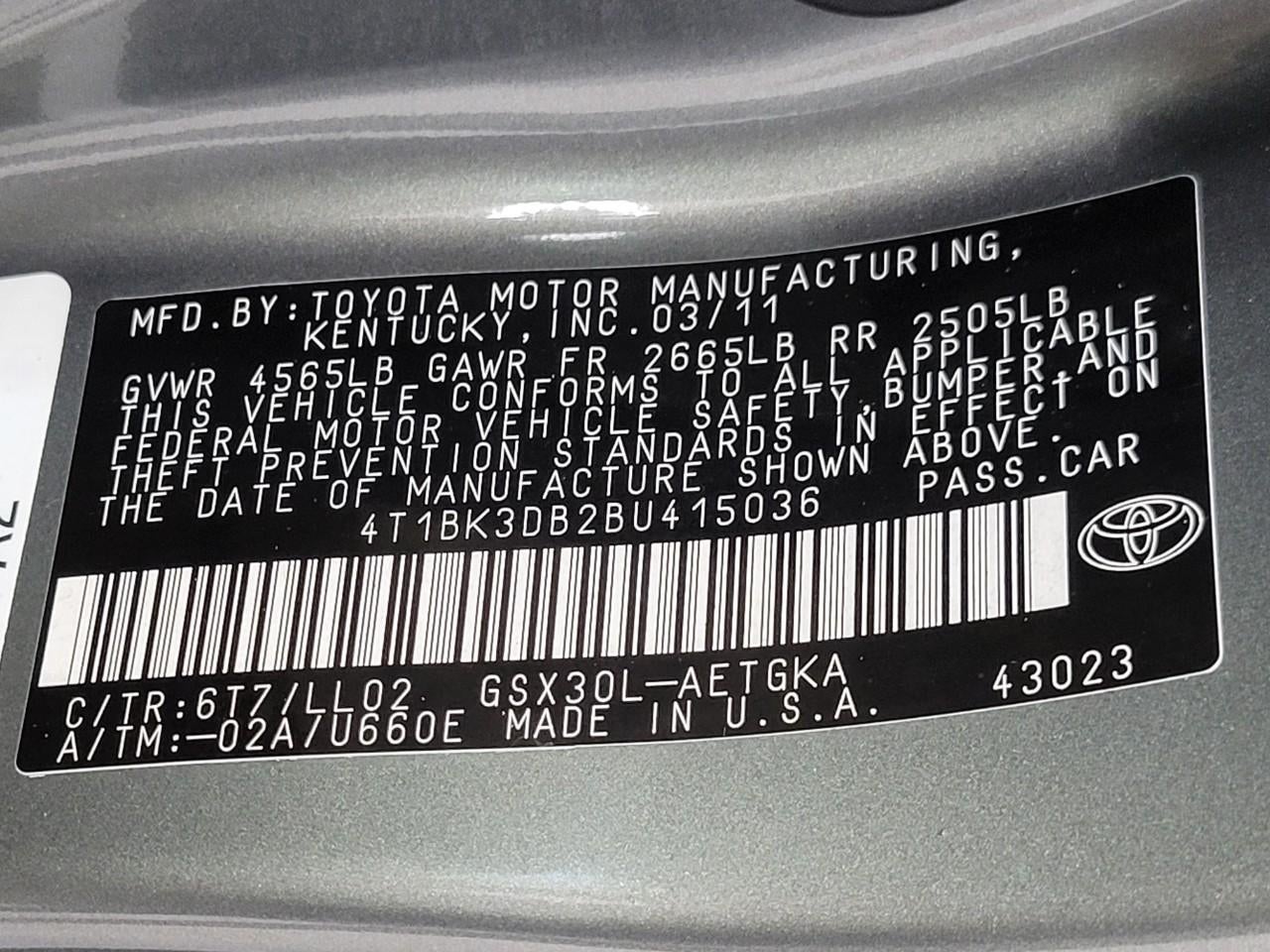 2011 Toyota Avalon 4dr Sdn