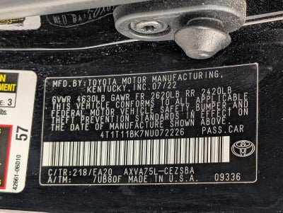 2022 Toyota Camry SE Auto AWD
