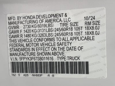 2025 Honda Ridgeline TrailSport AWD