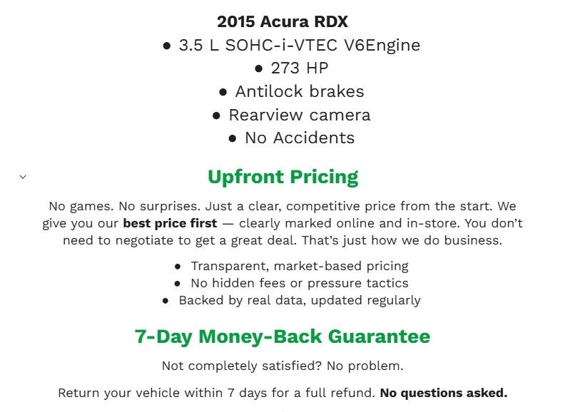 2015 Acura RDX AWD 4dr