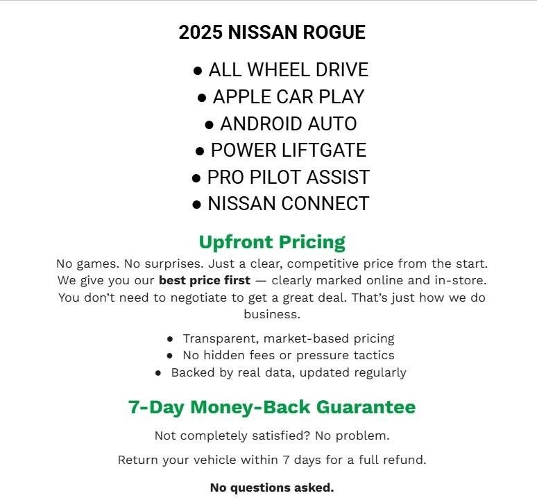 2025 Nissan Rogue AWD SV