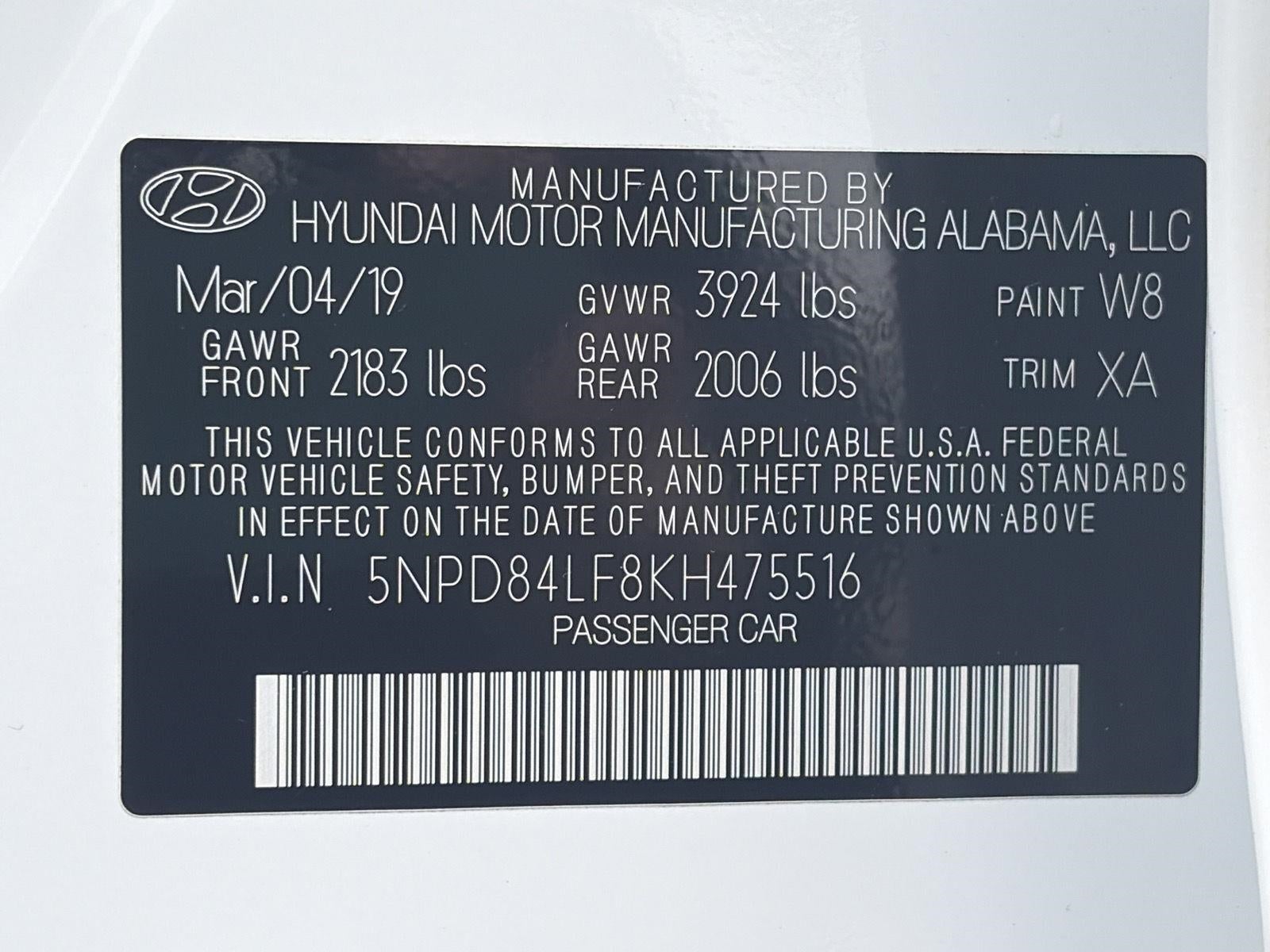 2019 Hyundai Elantra SEL Auto