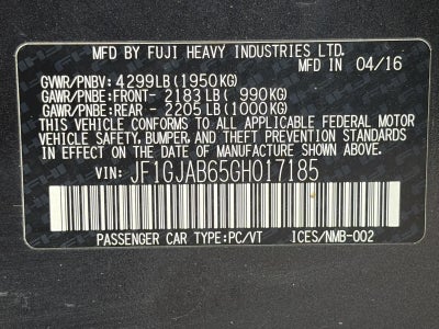 2016 Subaru Impreza Sedan 4dr CVT 2.0i Premium