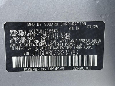 2025 Subaru Impreza AWD