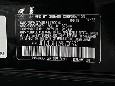 2023 Subaru BRZ Limited Auto