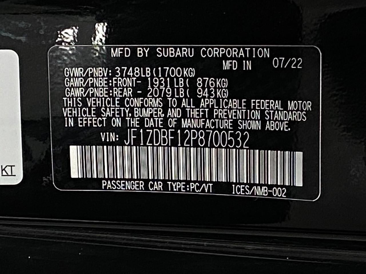 2023 Subaru BRZ Limited Auto