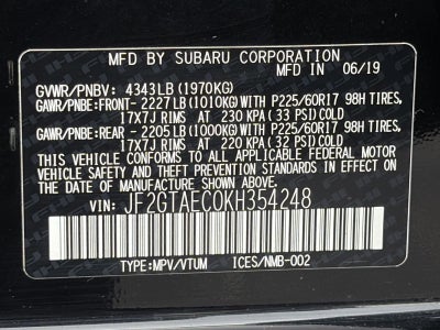 2019 Subaru Crosstrek 2.0i Premium CVT
