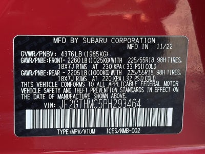 2023 Subaru Crosstrek Limited CVT