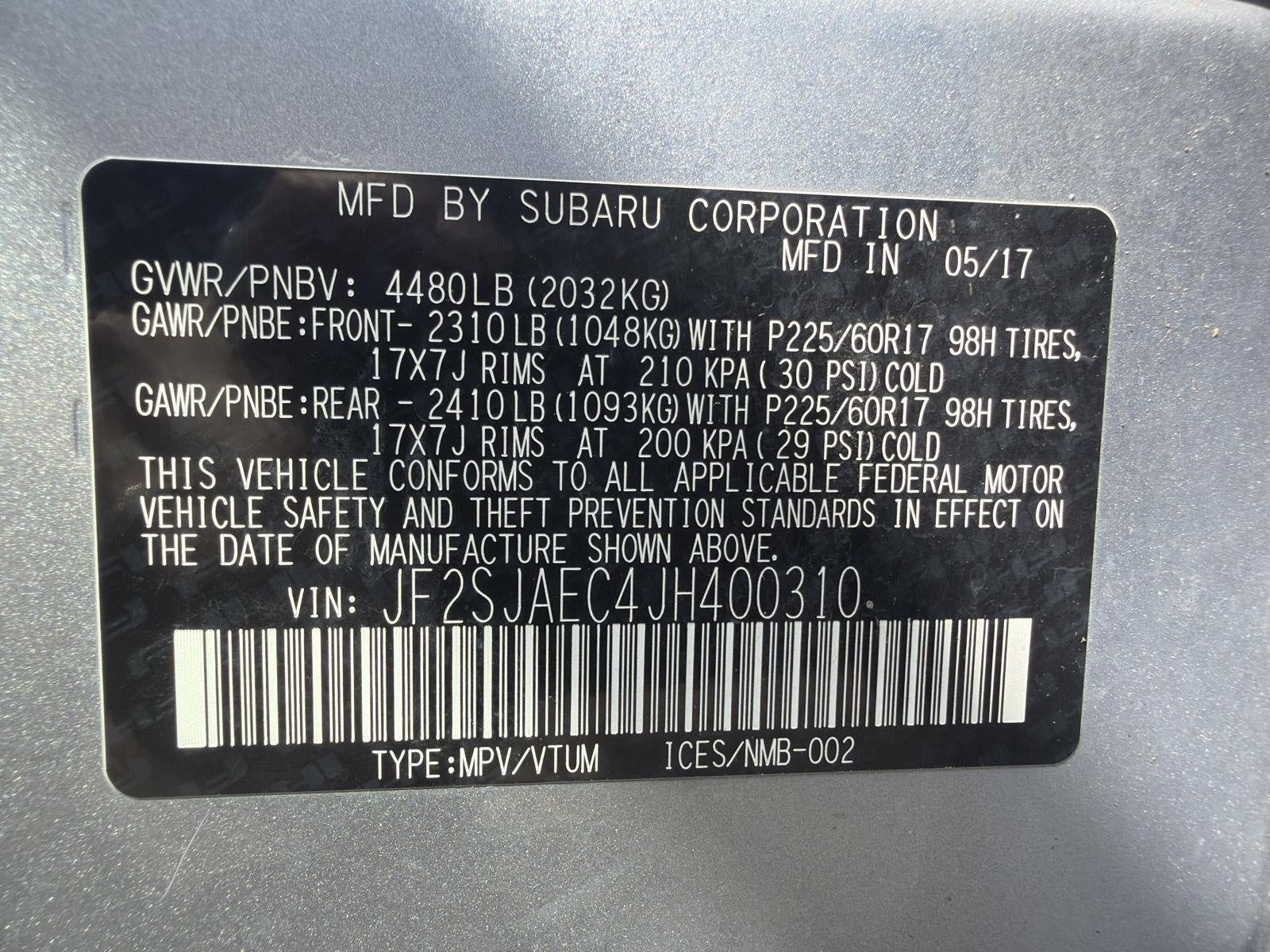 2018 Subaru Forester 2.5i Premium CVT