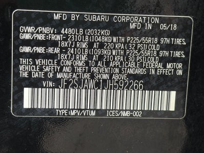 2018 Subaru Forester 2.5i Touring CVT