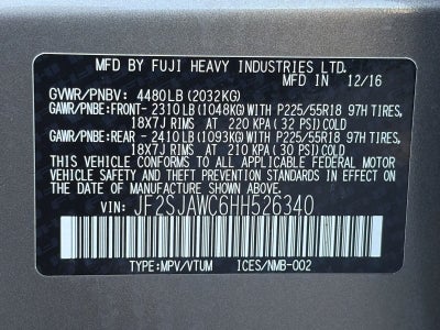 2017 Subaru Forester 2.5i Touring CVT