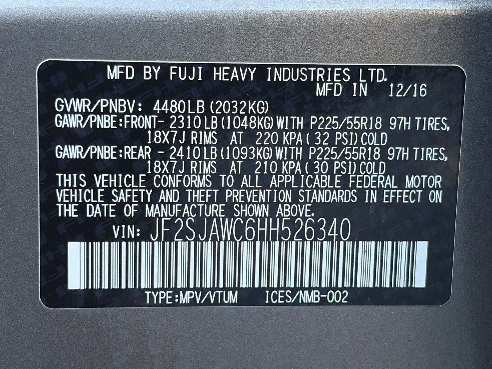 2017 Subaru Forester 2.5i Touring CVT